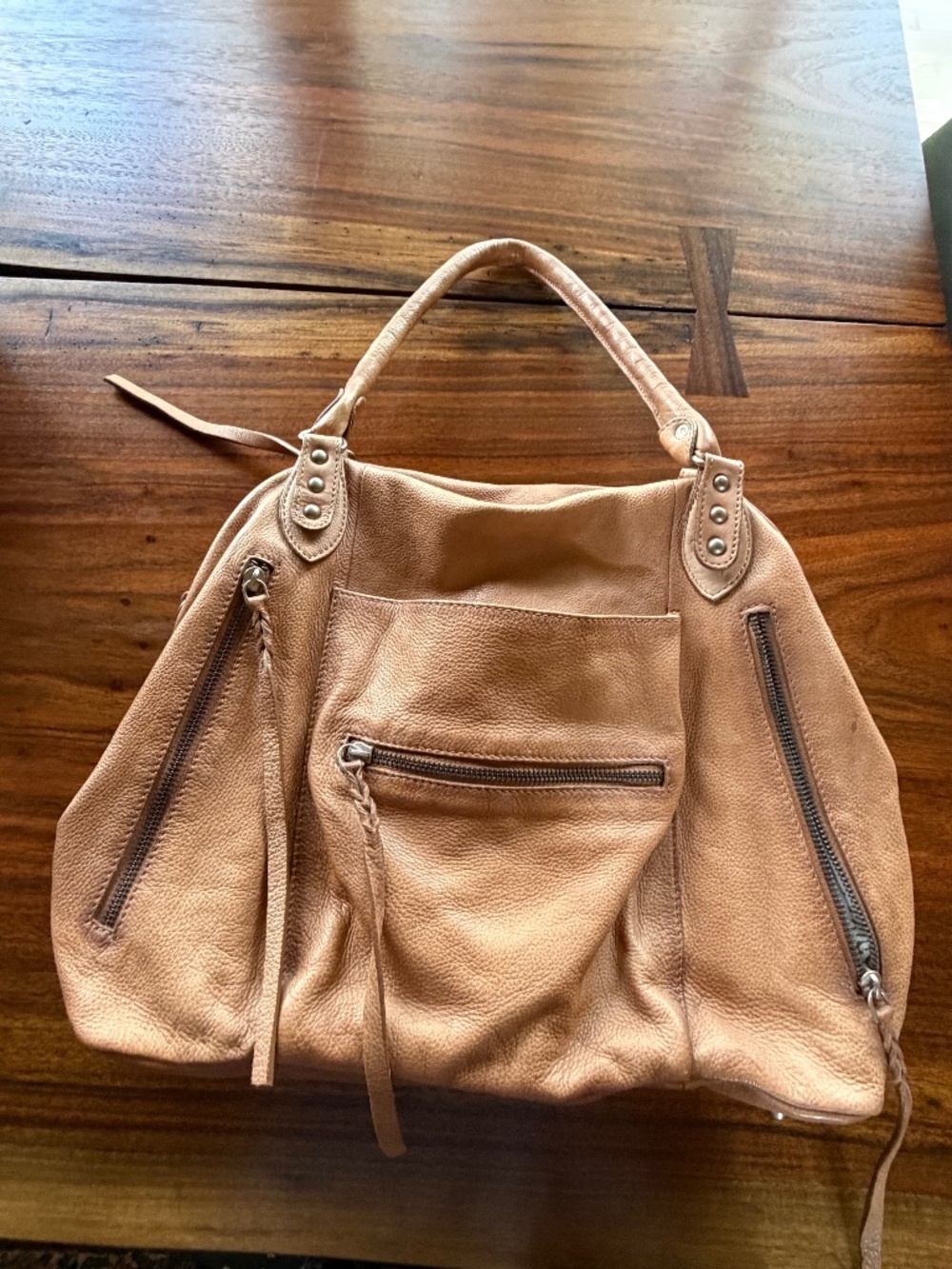 We The Free Emerson Leather Hand Bag with pockets galore